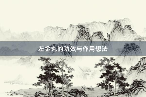 左金丸的功效与作用想法